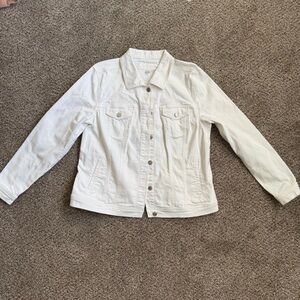 Maurices White Denim Jean Jacket - Classic Button Front